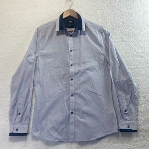 H&M Long Sleeve Business Casual Shirt Size Medium Blue